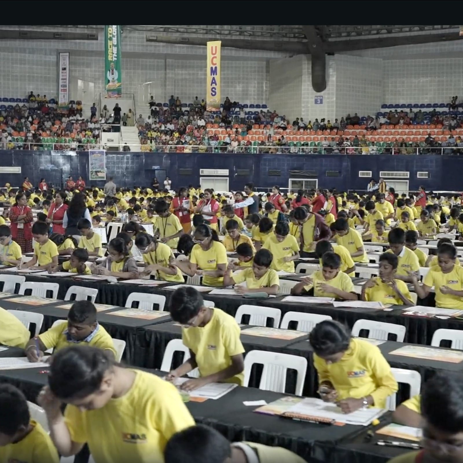 UCMAS national competition arena with students